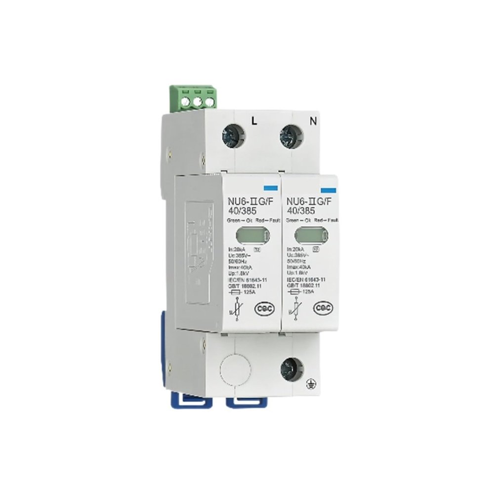 NU6 Surge Protector, NU6-G 40kA/385V 1P+N(R)