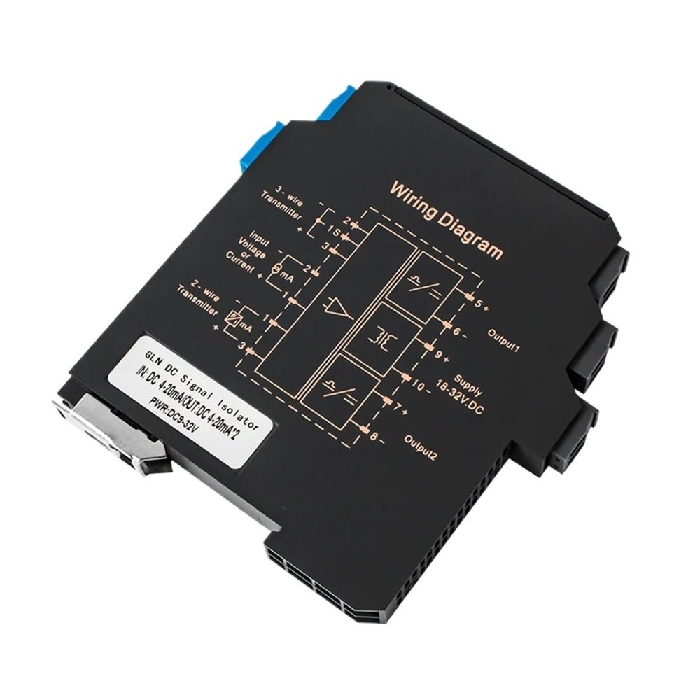 1 in 2 Out DC Analog Signal Isolator 4-20mA to 0-10V 0-10v 4 20ma Converter Isolators(1 Input 2 outputs,0-3.3V Output)