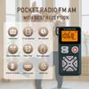 Paeiope AM FM Pocket Radio Rechargeable with Clip-Green view 2
