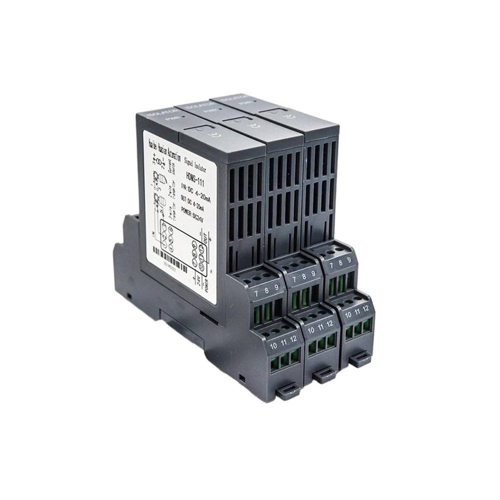 0-5V to 0-20mA Signal Converter 35MM Din Rail Isolation(4-20mA to 0-10v,1 in 2 Out)