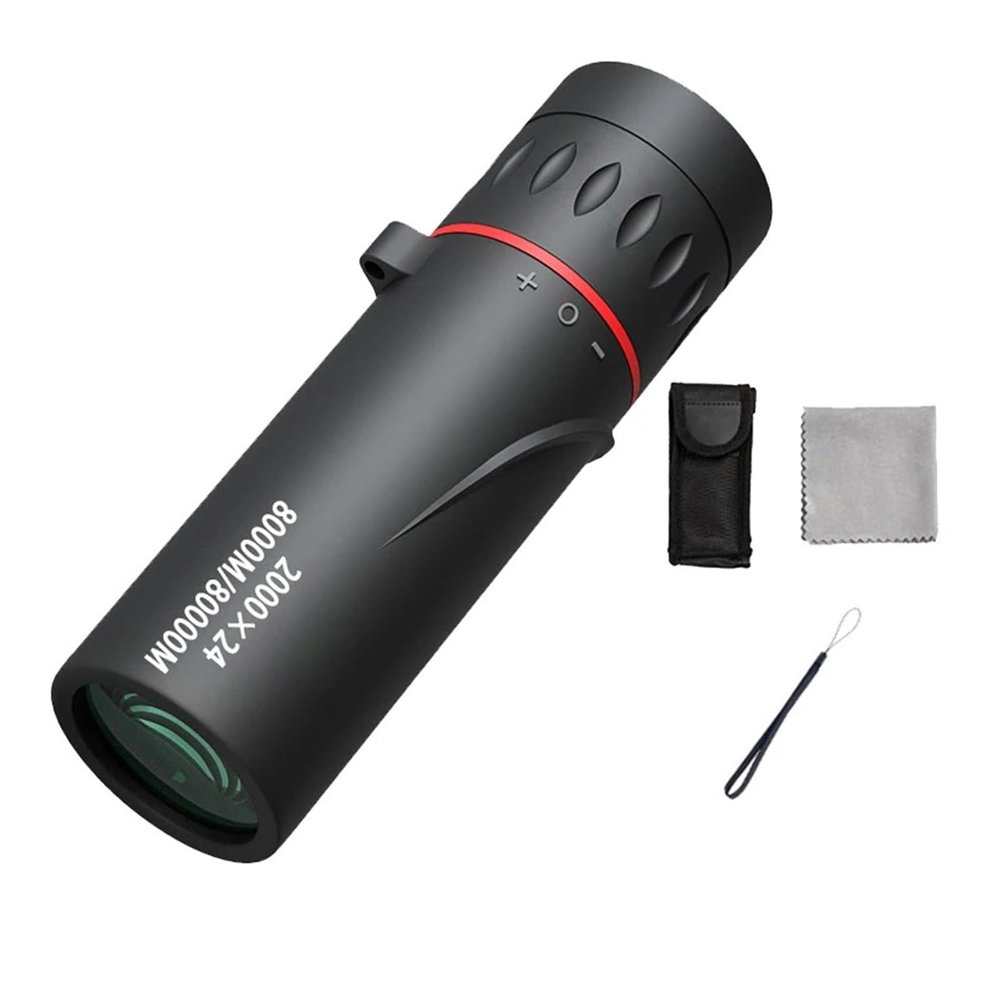 2000x24 HD Monocular Telescope - Mini Portable, Night Vision, Waterproof, Outdoor Binocular for Camping, Birdwatching, Sharp Images (Telescope)