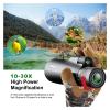 10-30x50 Monocular Telescope: Sharp Images for Hunting, Camping, and Nighttime Observation (Green) view 3