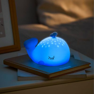 Myratts Whale Night Light, 7 Colors Dimmable Bedside Lamp, Touch Control Night Lamp with Timer Table Lamp, Used for Camping Party Room Decor (Whale)