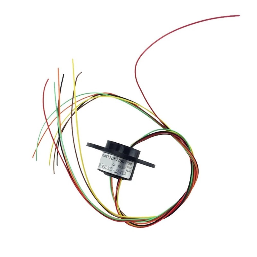 1pc 5mm Hole 2/4/6/12 Channels 2A Hollow Shaft 22mm Slip Ring Rotation Connector rings For Camera Gimbal/Ferris wheel Rings(12 Channel)