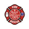 Red Fire Rescue Maltese Shaped Vinyl Stickers for Adults - Waterproof Stickers for Water Bottles, Laptops, Phones - Fun Durable Vinyl Decals (1PCS, 7") view 1