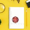 Red Fire Rescue Maltese Shaped Vinyl Stickers for Adults - Waterproof Stickers for Water Bottles, Laptops, Phones - Fun Durable Vinyl Decals (1PCS, 7") view 3
