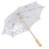 AYNEFY Wedding Lace Umbrella, Elegant Bridal Parasol with Anti Slip Wooden Handle for Photography and Celebrations (Milk White Tint) view 1