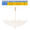 AYNEFY Wedding Lace Umbrella, Elegant Bridal Parasol with Anti Slip Wooden Handle for Photography and Celebrations (Milk White Tint) view 2