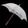 AYNEFY Wedding Lace Umbrella, Elegant Bridal Parasol with Anti Slip Wooden Handle for Photography and Celebrations (Milk White Tint) view 3