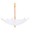 AYNEFY Wedding Lace Umbrella, Elegant Bridal Parasol with Anti Slip Wooden Handle for Photography and Celebrations (Milk White Tint) view 4