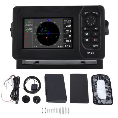 Torvex Marine Plotter, 5 Inch TFT LCD Chartplotter Sonar Display, IP66 Waterproof Fish Finder GPS Navigator, Sea Bed Discrimination Depth Sounder for Boat Kayak Yacht Sailing