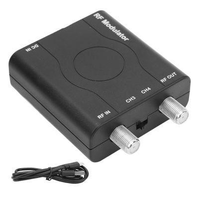 Ejoyous RF Modulator, HDM61 HD Multimedia Interface to RF Modulator Coaxial Converter Support NTSC Format Output 1080P PLL Control of VHF Operating Frequency