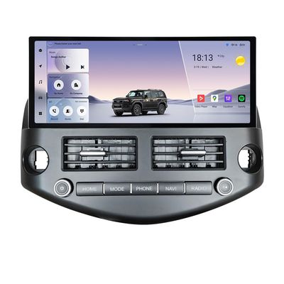 12.3" Upgrade Radio for Toyota RAV4 2007-2011, 8Core 4+64GB 2K Full Fit Touch Screen Built-in Car-Play Android Auto/GPS Navigation/SWC/DSP/AM/FM