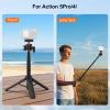 Yunseity Magnetic Tripod for Action Camera, Compact Monopod with 360 Ball Head, Anti Slip Design, Silicone Legs for Stability, for Vlog Live Streaming Travel Selfies view 4