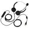 ciciglow USB Headphones for Call Center, Silence Function, Headphones with Noise Cancellation, with Computer Microphone, Telephone, Desktop Box view 1