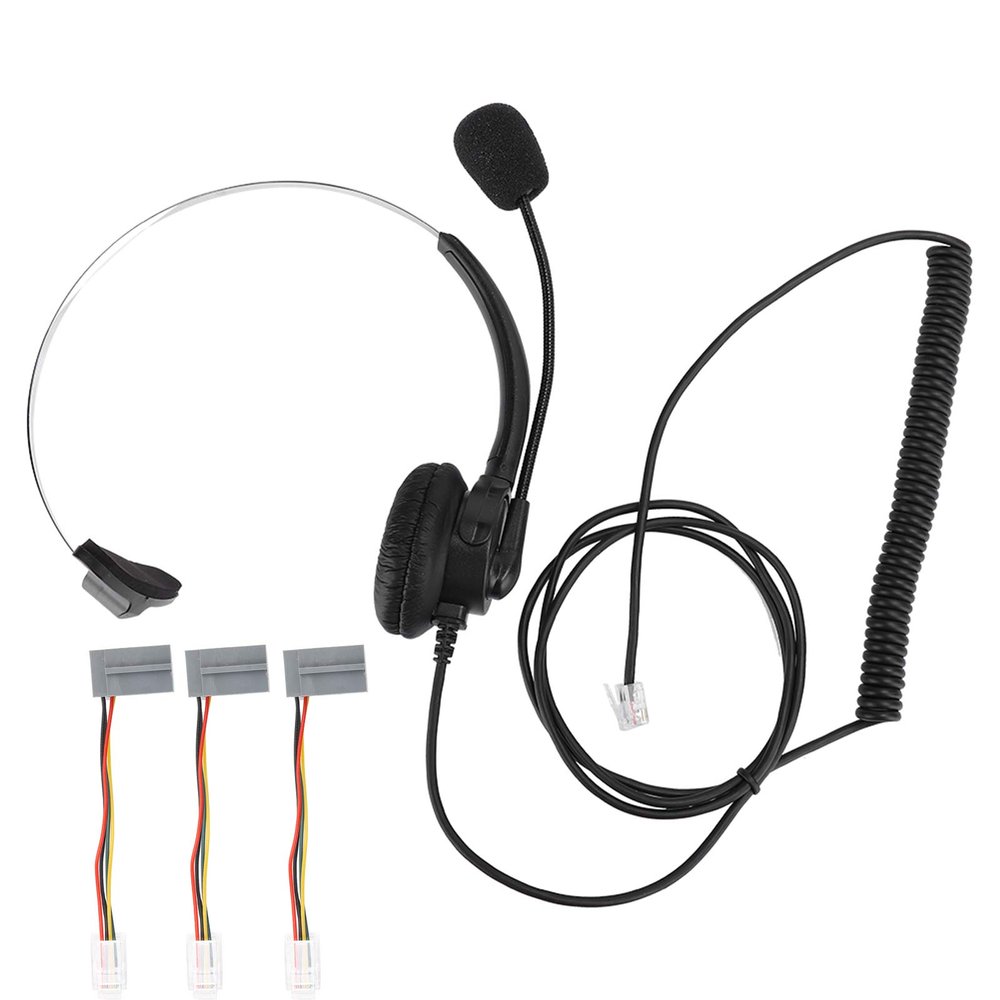ciciglow Monoaural Headphones, Headphones with Noise Reduction with a Fixed Phone Microphone for Home Phone, Office Use