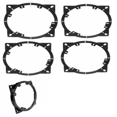 2 Pairs 6.5" 6.75" Inch Car Stereo Door Speaker Install Bracket Adapter Plates for Aftermarket Speaker Installation -Made for Some Hyundai + Kia Vehicles -Compatible Vehicles Listed Below