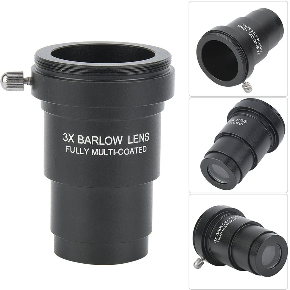 ciciglow 3X Barlow Lens, Antideformation Antideformation and Durable Thread Interface M42x0.75 for 1.25-inch Astronomical Telescope Ocular