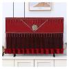 Elegant Dust Proof Cloth TV Decoration with Wavy Skirt Edge Embroidered Lace Household Television(Yellow,42cun 95x56cm) view 3