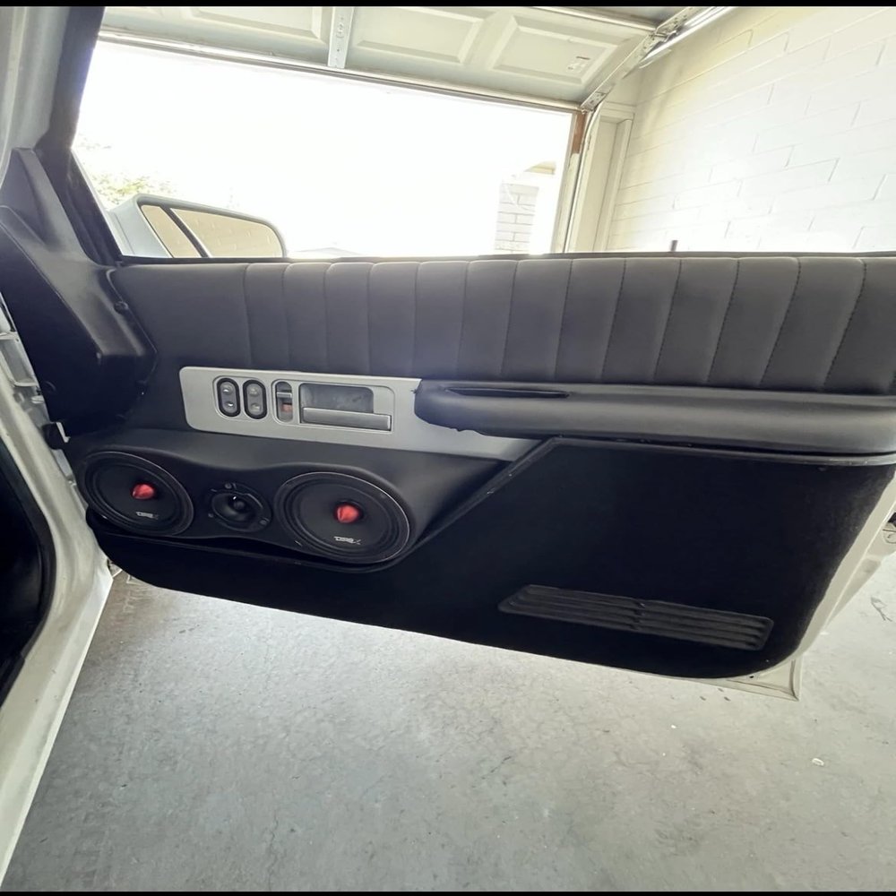 Custom Truck Door Panel Speaker pods Compatible with 90-94 Chevy GMC OBS Burgundy Pair Left and Right Speakers not Included