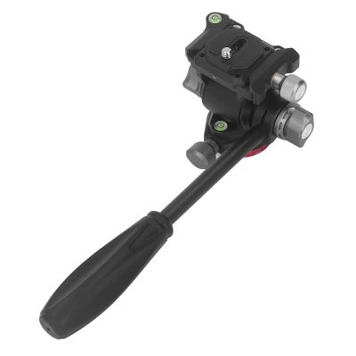 ChengyuWei Panoramic Tripod Head 360 Degree, Hydraulic Fluid Video Head, Aluminum Alloy Camera Tripod Head with Removable Handle, for DSLR SLR Mobile Phone Camera, 360 Rotation