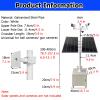 Mobile Solar Panels/Camera Mounting Bracket Pole, Surveillance Post Stand with 4 Swivel Casters & 1 Lockable Storage Box, 6 8 10 12 13ft CCTV Pole(ligjt grey,Pole 3.0m/9.8 ft) view 2