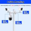 78.7-157.5in Security Camera Pole with 4 Wheels, Splicing Type Security Camera Mounting Bracket Extender Pole Long, Outdoor Surveillance Poles(ligjt grey,300cm/9.8 ft Pole) view 4