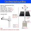 Surveillance Camera Bracket Pole for Highway, Pole for Security Camera, Easy Assemble & Disassemble, Solar Panels/Camera Mounting Bracket with Wheel(B,Pole 157.5 in/400cm) view 2