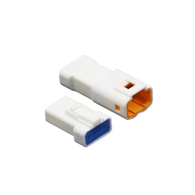 5/10/100 Sets JS+T02R-JW+PF-VS+LE Automotive Connectors 2/3/4/6/8 Pin Water Proof Wire Plugs Socket with Terminals(4p (Male Female),5 Sets)