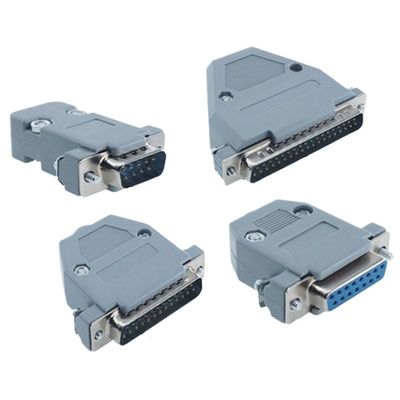 10pcs Parallel Serial Port DB15 15 Pin db25 D Sub Fmale/Male Solder Connector + Plastic Assemble Shell Cover VGA Adapter DB9(DB9 FEMALE)