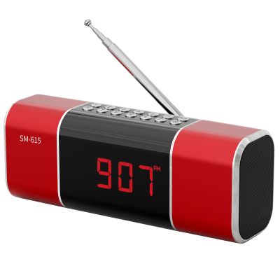 SEMIER Small Digital FM Radio with Bluetooth Speaker, Portable Rechargeable USB/SD Card MP3 Player Radio with Wireless Speaker and Headphone Jack for for Home/Outdoor
