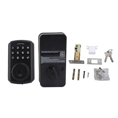 Door Keypad Lock with APP Control, Electronic Keyless Entry Security Lock, IP54 for Home Apartment Short Term Rental, Includes 2 Backup Keys and 20 User Codes