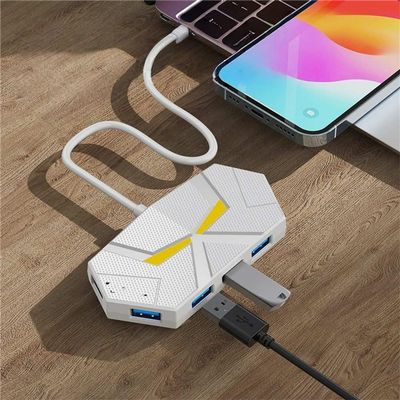 7-Port USB 3.0 Type-C Hub Extender 5Gbps High-Speed Adapter Docking Station for Laptop Hard Drive Mouse and Keyboard
