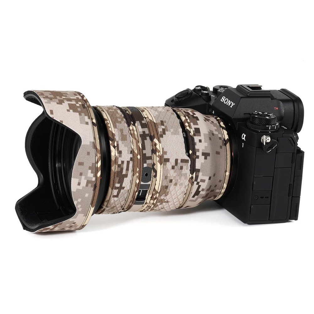 CHASING BIRDS Lens Camouflage Waterproof Coat for TAMRON 70-180mm F2.8 DI III VXD Rainproof Lens Protective Cover Version III (Brown Grid, E-Mount)