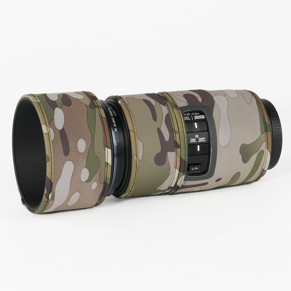 CHASING BIRDS Lens Camouflage Waterproof Coat for Olympus 90mm F3.5 Macro is PRO Rainproof Lens Protective Cover Version IV (Desert Camouflage, with 1.4X TC (MC-14))