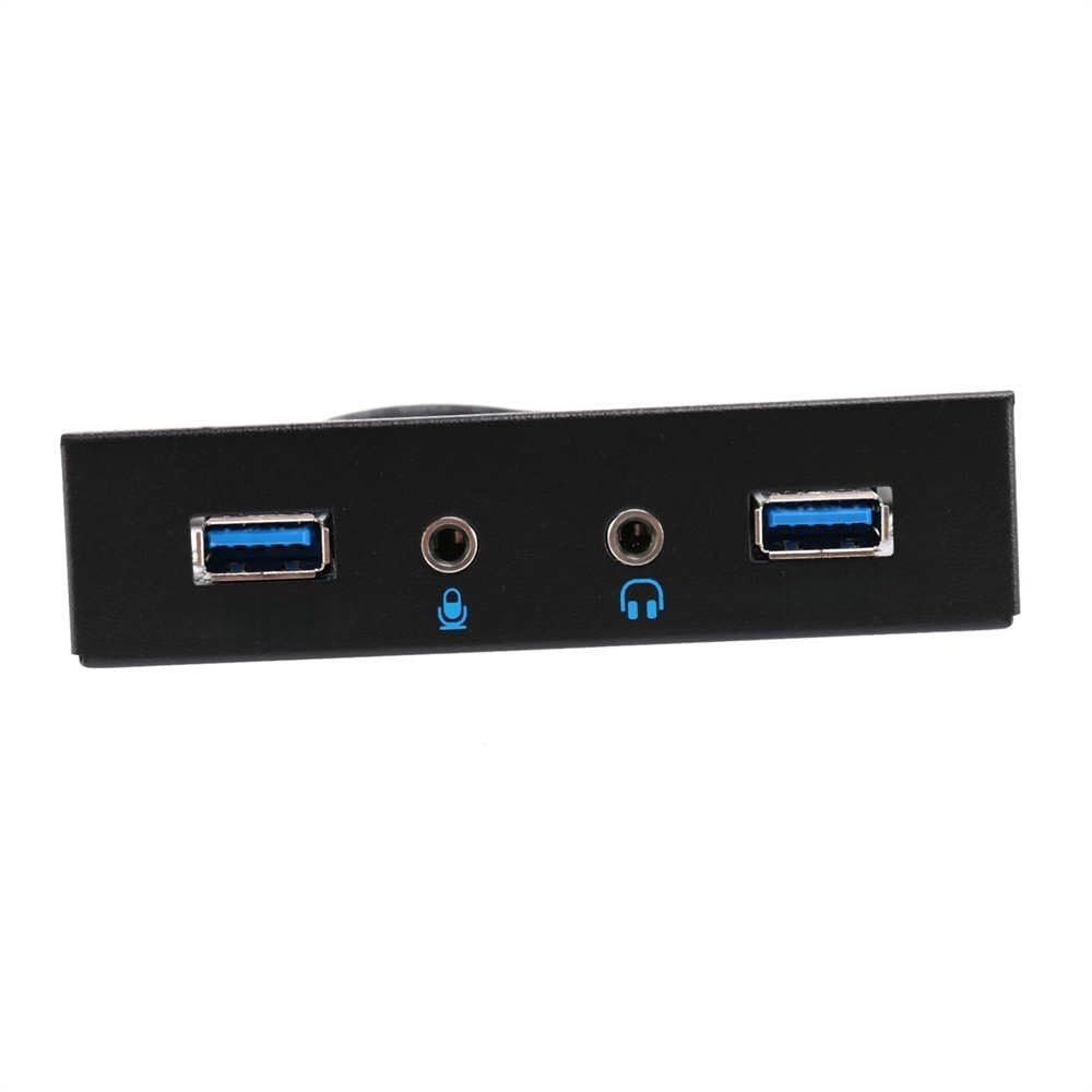 3.5-inch 2X USB 3.0 A hub + HD Audio to 20-pin Header Floppy Disk Front Drive Panel