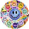 107 Pcs Smiley Face Stickers, Smiling Stickers for Water Bottle Teaching Rewards Notebooks Stationery Toy Laptop Notebook Cup Phone Case Skateboard, 2.5 Inch Diameter view 1