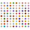 107 Pcs Smiley Face Stickers, Smiling Stickers for Water Bottle Teaching Rewards Notebooks Stationery Toy Laptop Notebook Cup Phone Case Skateboard, 2.5 Inch Diameter view 4