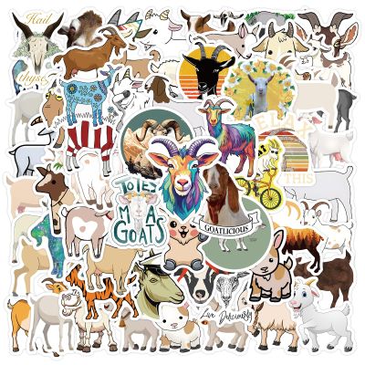 60pcs Funny Goat Stickers for Adults, Waterproof Cute Sheep Stickers for Water Bottle, Vinyl Animal Decals for Laptop Scrapbook Luggage Journal Party Supplies (Goats)