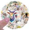 60pcs Funny Goat Stickers for Adults, Waterproof Cute Sheep Stickers for Water Bottle, Vinyl Animal Decals for Laptop Scrapbook Luggage Journal Party Supplies (Goats) view 3
