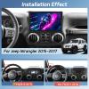 [2+64G] Car Radio for Jeep Wrangler 2015 2016 2017 with Wireless Carplay and Android Auto - 10 Inch Touchscreen Android Car Stereo - DSP/WiFi/GPS/Bluetooth/Mirror Link/SWC + AHD Backup Camera view 2