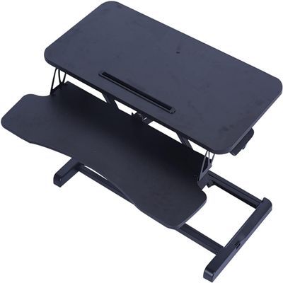 Adjustable Laptop Bed Table with Monitor Stand, Folding Office Desk, Portable Computer Desk with Storage Drawers for Work and Gaming,
