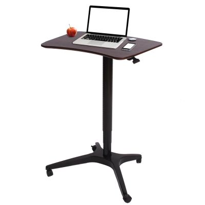 Adjustable Height Desk, Laptop Standing Desk, Rolling Sit-Stand Cart, Mobile Podium Portable Lectern for Home Office,