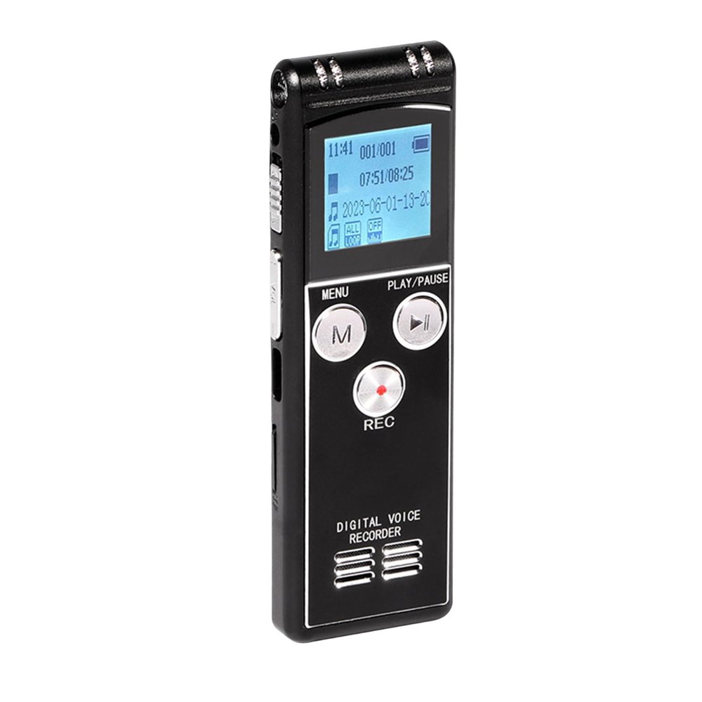 Digital Voice Recorder 8 + 32GB, Portable Hand Held Audio Device with Mic and Speaker - Recording, Password Protection, USB Charging for Meetings and Lectures