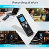 Digital Voice Recorder 8 + 32GB, Portable Hand Held Audio Device with Mic and Speaker - Recording, Password Protection, USB Charging for Meetings and Lectures view 3
