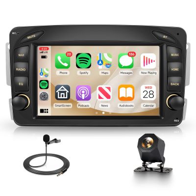 7-Inch Car Stereo for Mercedes-Benz C-Class (2000-2005)/E-Class (1998-2004)/CLK-Class (1998-2004), Android 13.0 Car Radio 2GB+64GB | CarPlay&Android Auto | Factory SWC