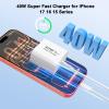 iPhone 17 16 Pro Max Charger Fast Charging, 2 Pack 40W Super Fast USB C iPhone 17 Charger with 10FT Woven USB C Charging Cable for iPhone 17/17 Pro/17 Pro Max/Air/16/16 Pro/16 Pro Max/15/15 Pro Max view 2