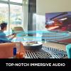 Assistrust Sound Bar for Smart TV, 80W Soundbar with Bluetooth/ARC/Opt/AUX Connect, Auto Volume Boost, 3 Equalizer Modes, 2 in 1 Detachable Soundbar for TV/PC/Gaming/Projectors view 4
