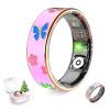 Koepovk Smart Ring for Women & Men,Fitness Ring,Couple Rings,Health Ring Tracker with Heart Rate Monitor,Sleep Ring,Cute Ring,Step Ring, for iOS Android Pink/Blue Inteligente (Pink, #6) view 1