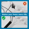 Cord Protector for Pets,10ft-Durable Wires Covers Stop Chewing,Cable Protecter from Chewing, Wires from Rabbits, Cats Dogs and Other Pets Black view 3